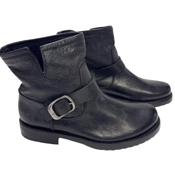 Frye Black Leather Veronica Flex Moto Bootie Size 7.5 NWOT - Picture 6 of 14